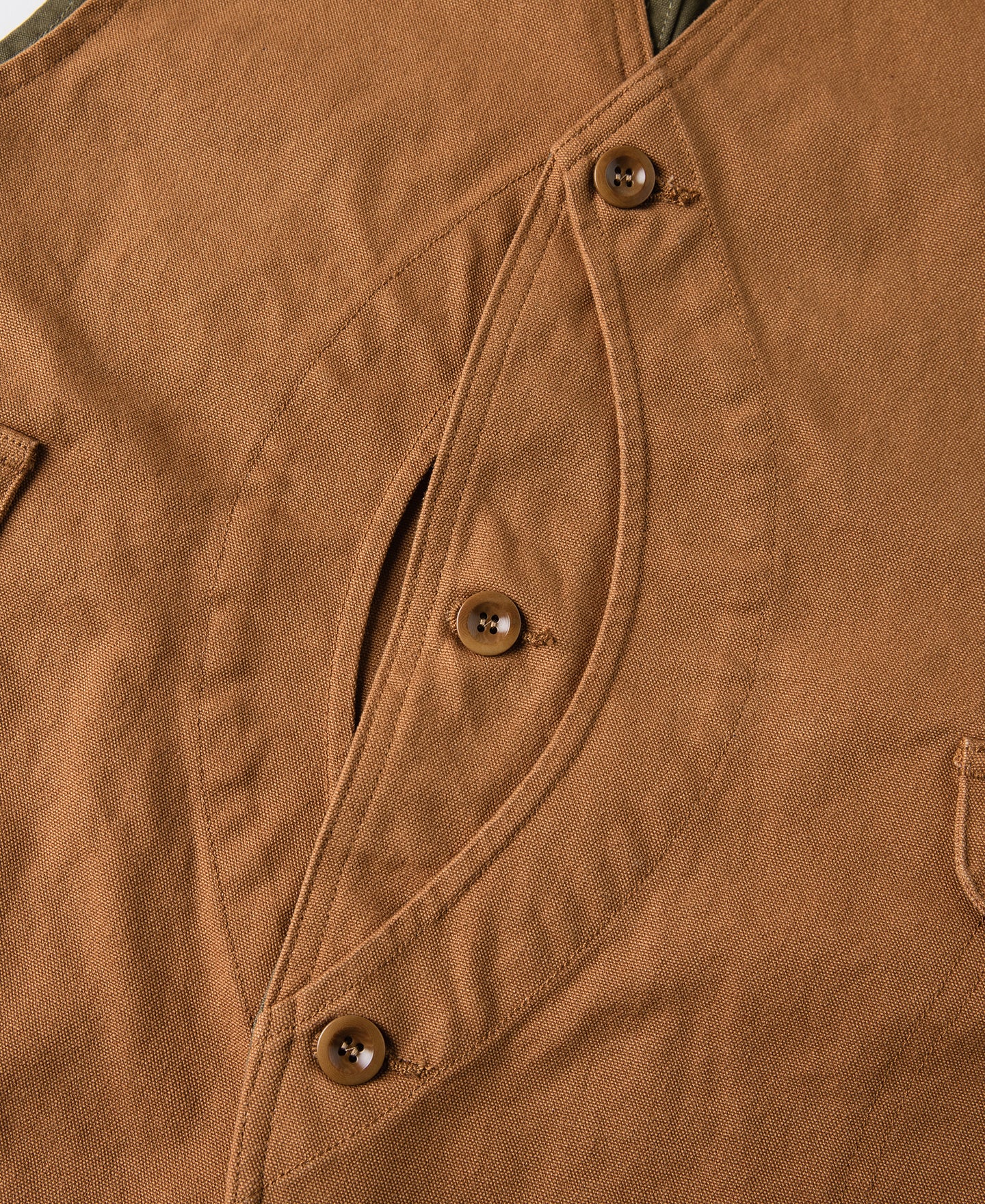 1930s Canvas Game Pockets Vest - Ginger