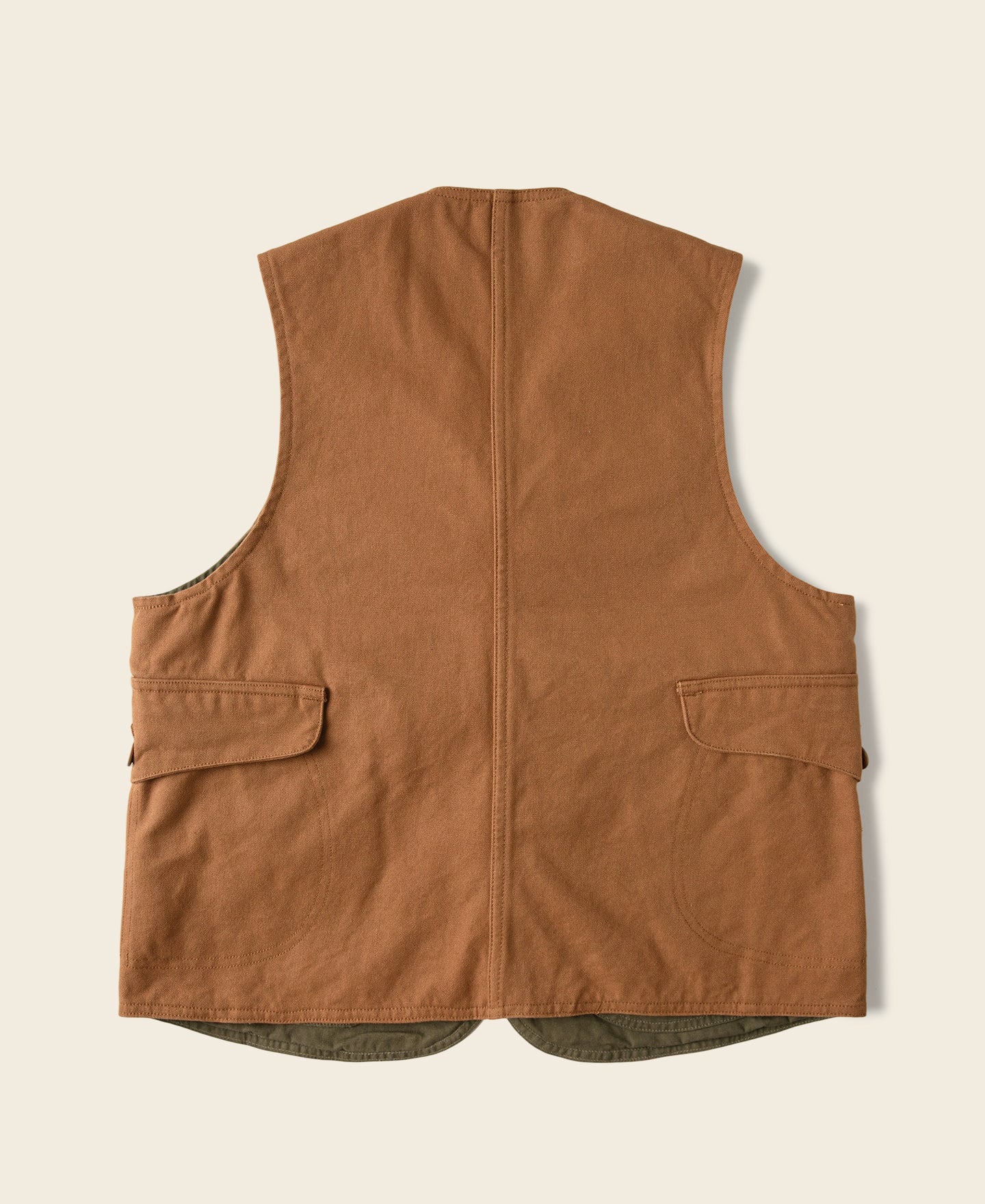 1930s Canvas Game Pockets Vest - Ginger