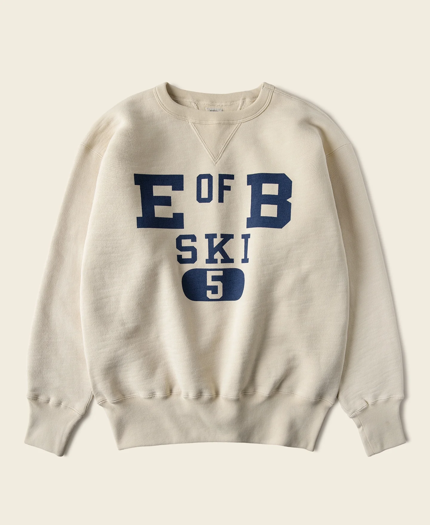 1940s Heavyweight SKI V-Inset Sweater - Apricot