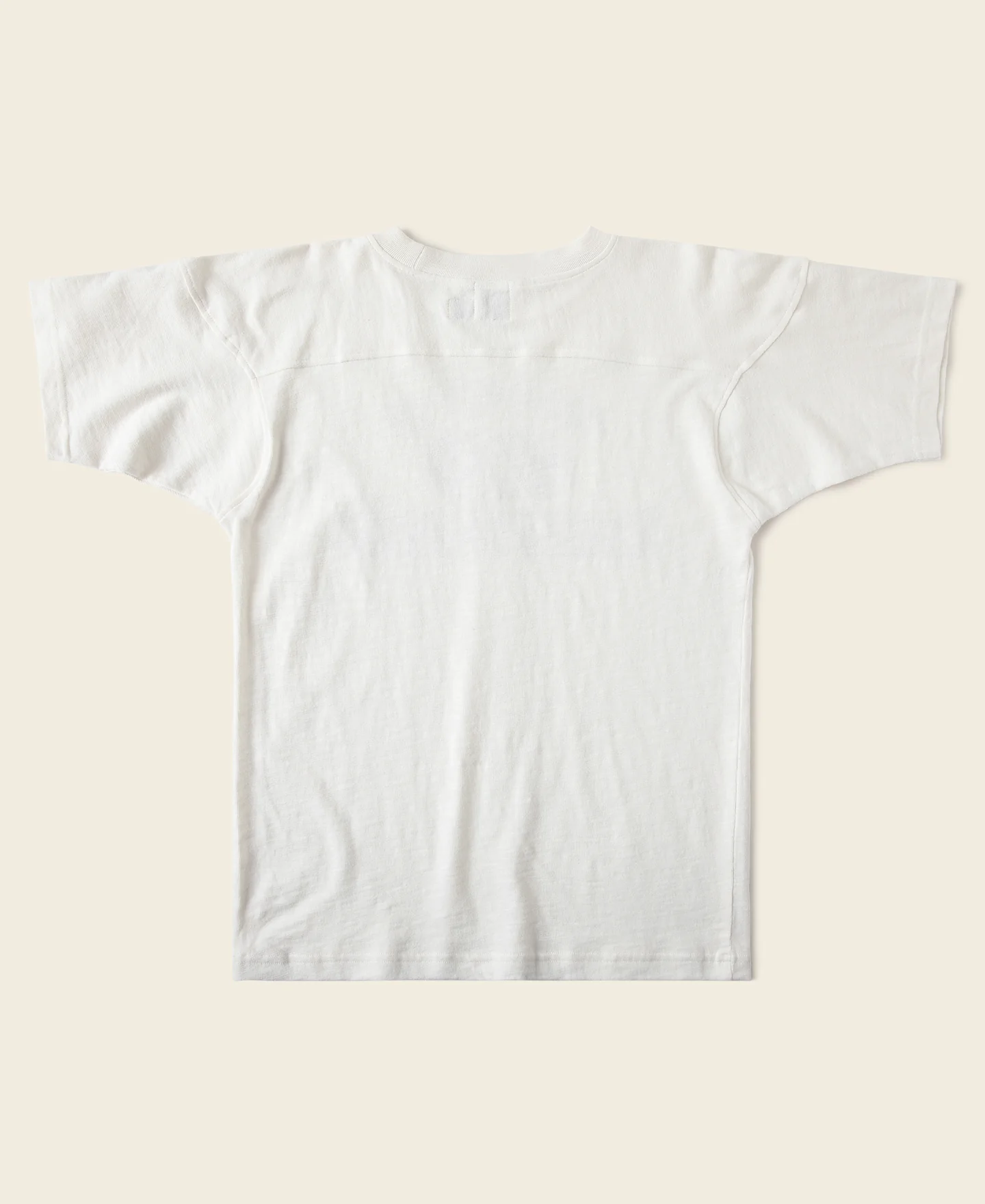 1950s Drop Shoulder Football T-Shirt - White