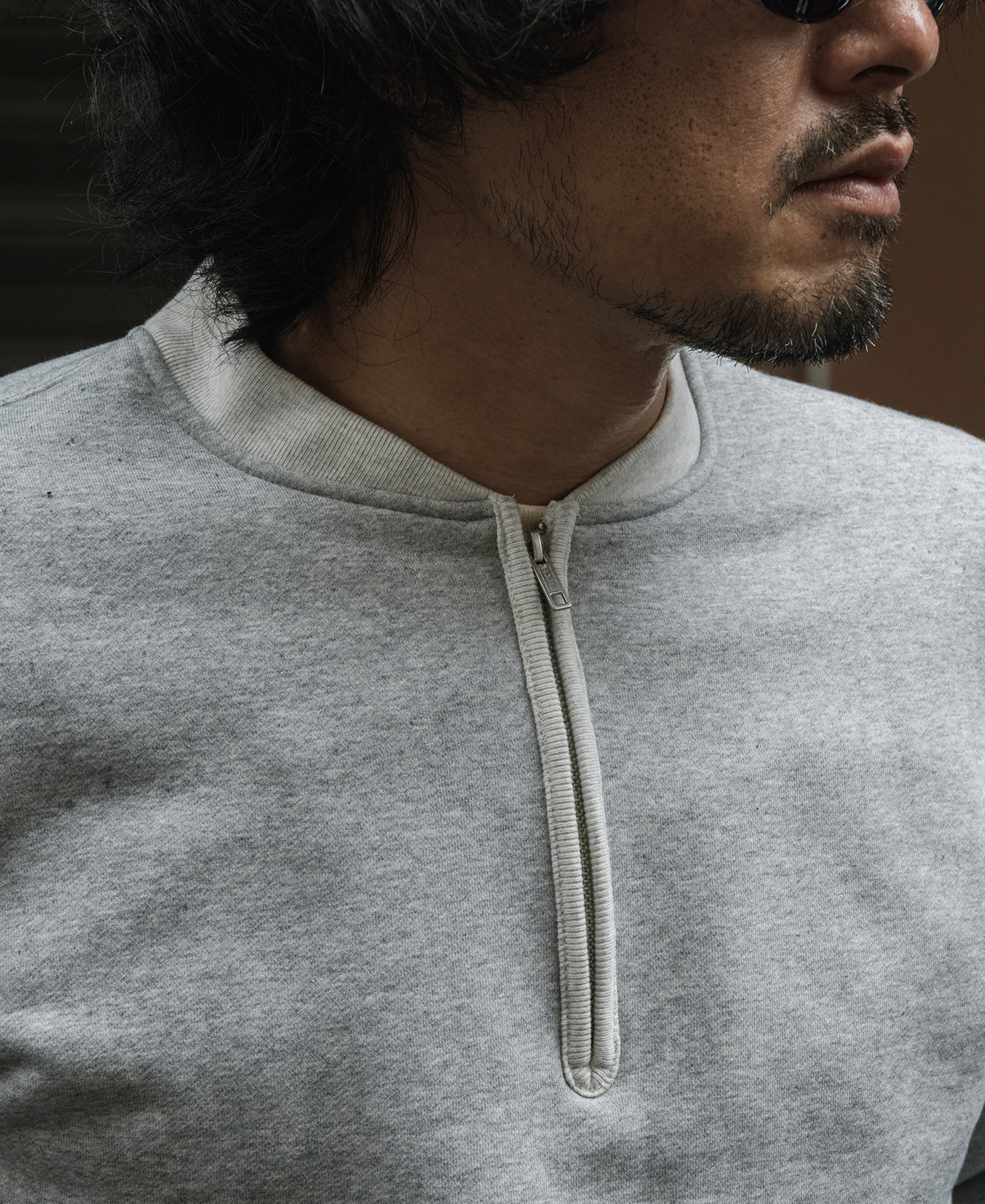 1912-racing-half-zip-heavyweight-fleece-sweatshirt-gray-5.jpg Racing Half-Zip Heavyweight Fleece Sweatshirt - Gray