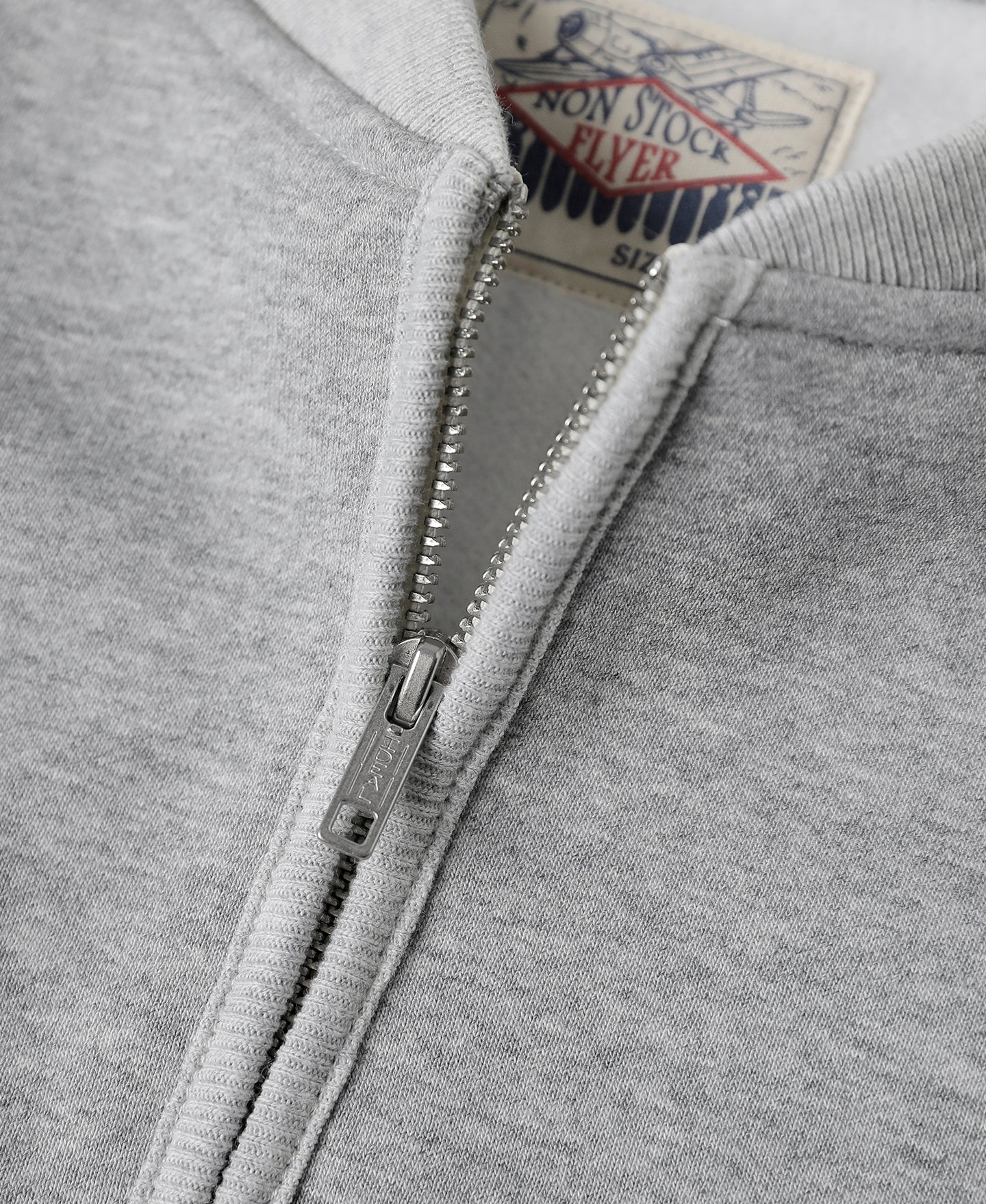 1912-racing-half-zip-heavyweight-fleece-sweatshirt-gray-8.jpg Racing Half-Zip Heavyweight Fleece Sweatshirt - Gray