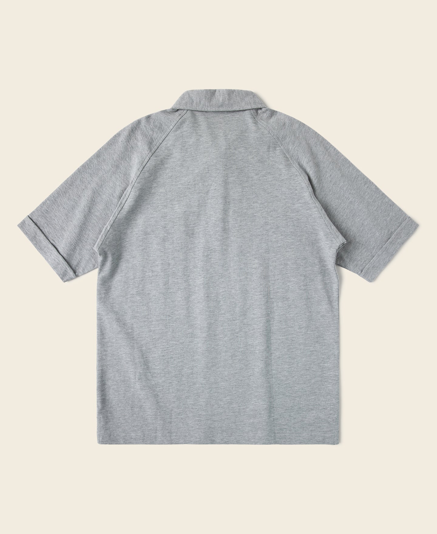 Raglan Sleeve Cotton-Piqué Polo Shirt - Gray