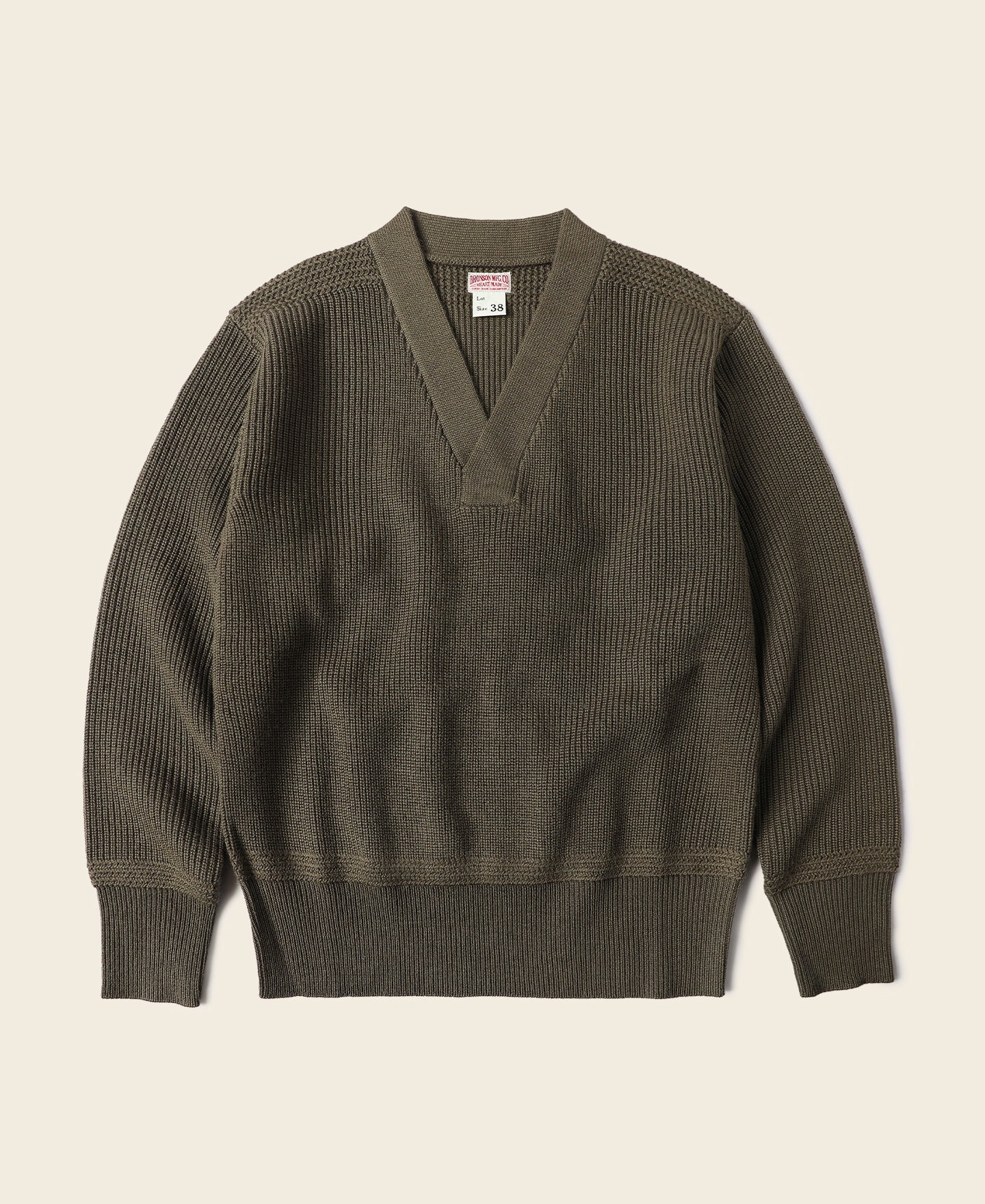 2207-usaaf-type-a-1-v-neck-mechanics-sweater-olive-1.jpg USAAF Type A-1 V-neck Mechanics Sweater - Olive