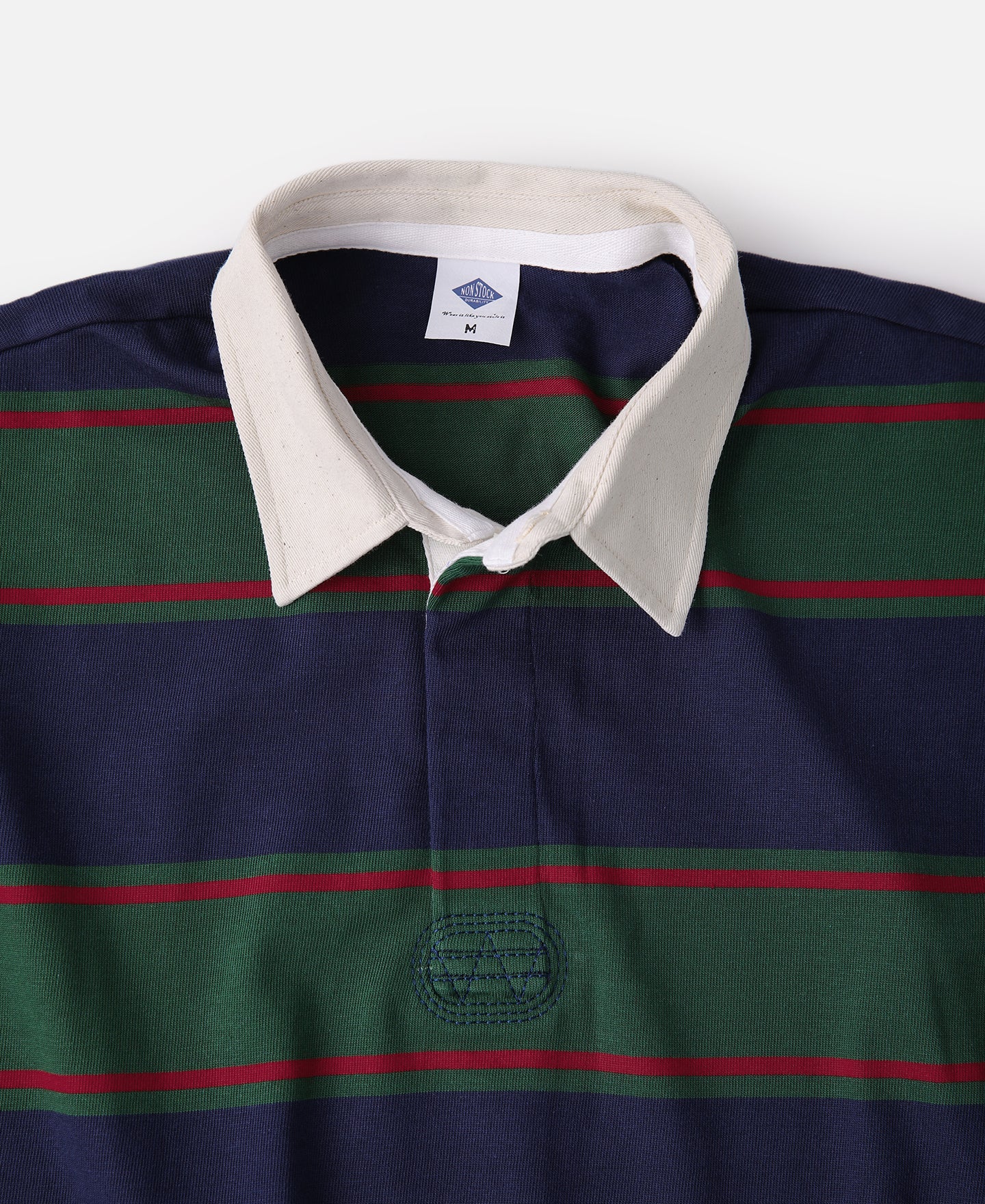 2601-classic-fit-striped-jersey-rugby-shirt-green-navy-red-7.jpg Classic Fit Striped Jersey Rugby Shirt - Green/Navy/Red