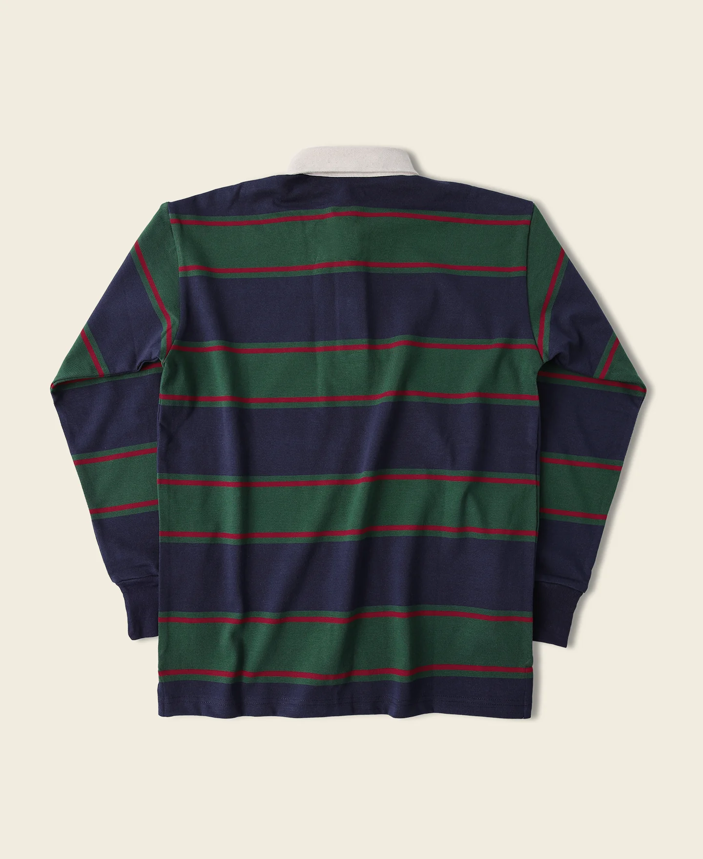 2744-classic-fit-striped-jersey-rugby-shirt-green-navy-red-2.webp Classic Fit Striped Jersey Rugby Shirt - Green/Navy/Red