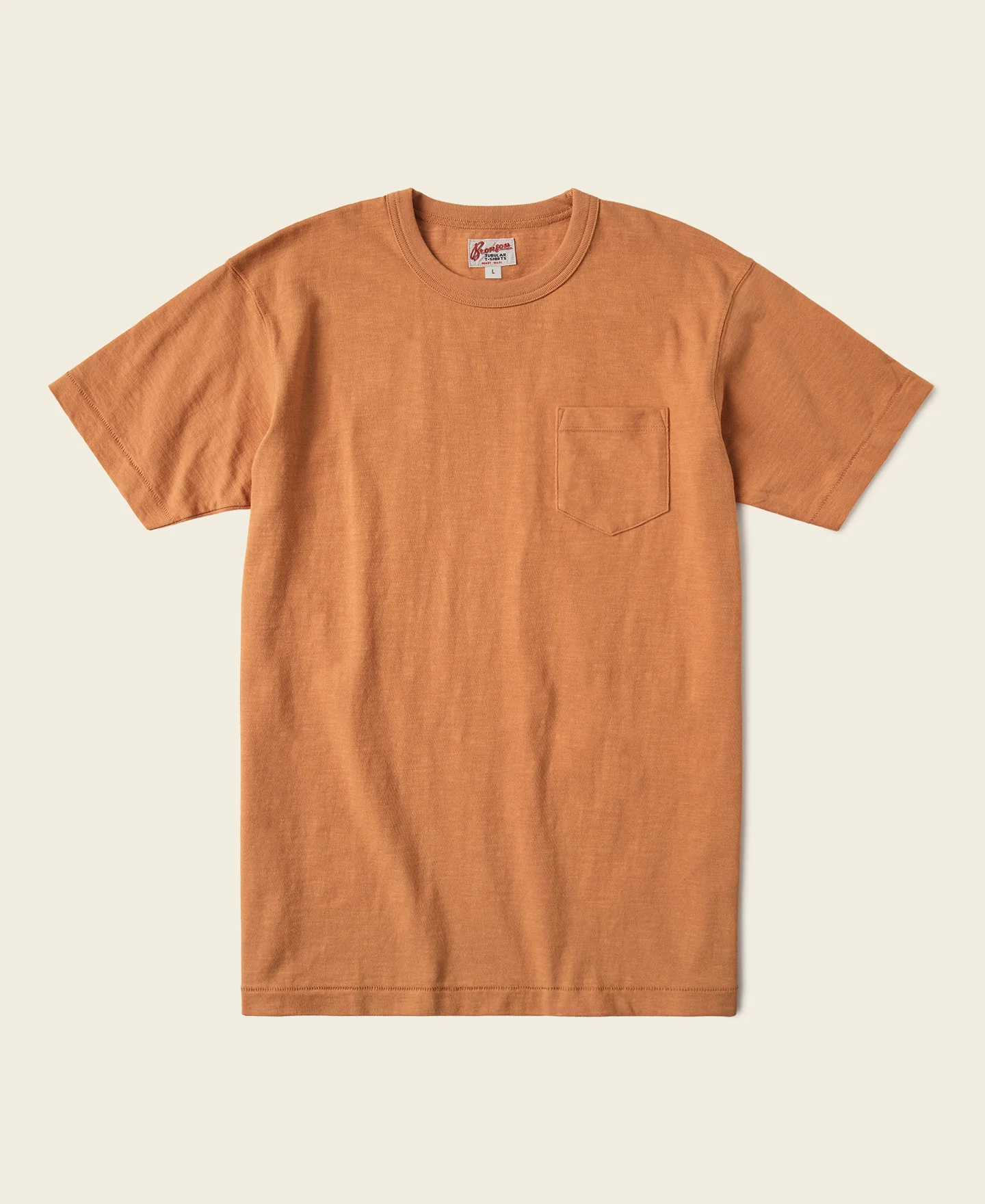 31-loopwheel-tubular-slub-cotton-pocket-t-shirt-orange-1.webp Loopwheel Tubular Slub Cotton Pocket T-Shirt - Orange