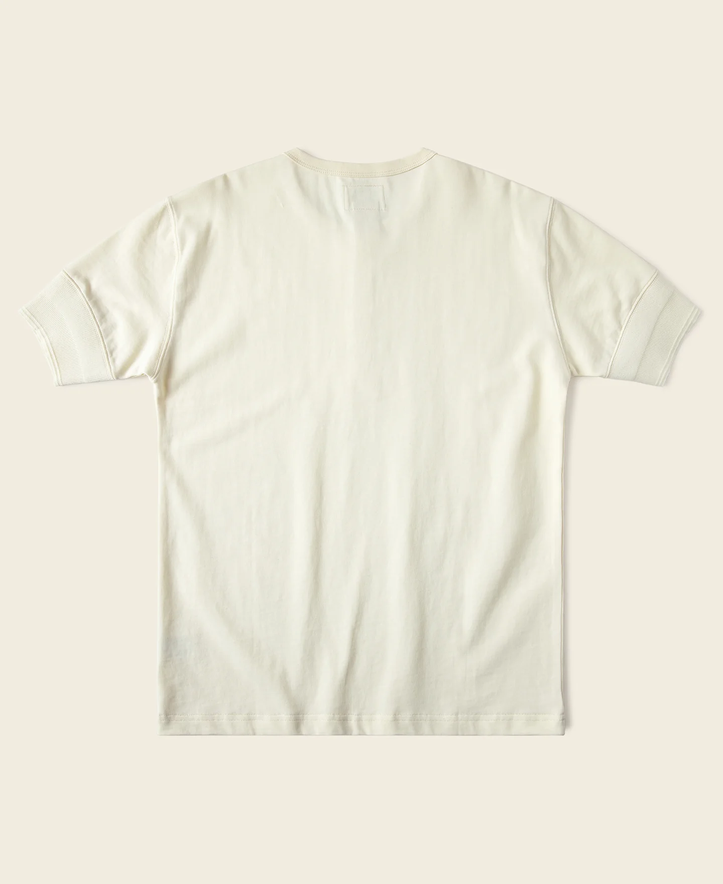 Vintage Short Sleeve Henley T-Shirt - Cream