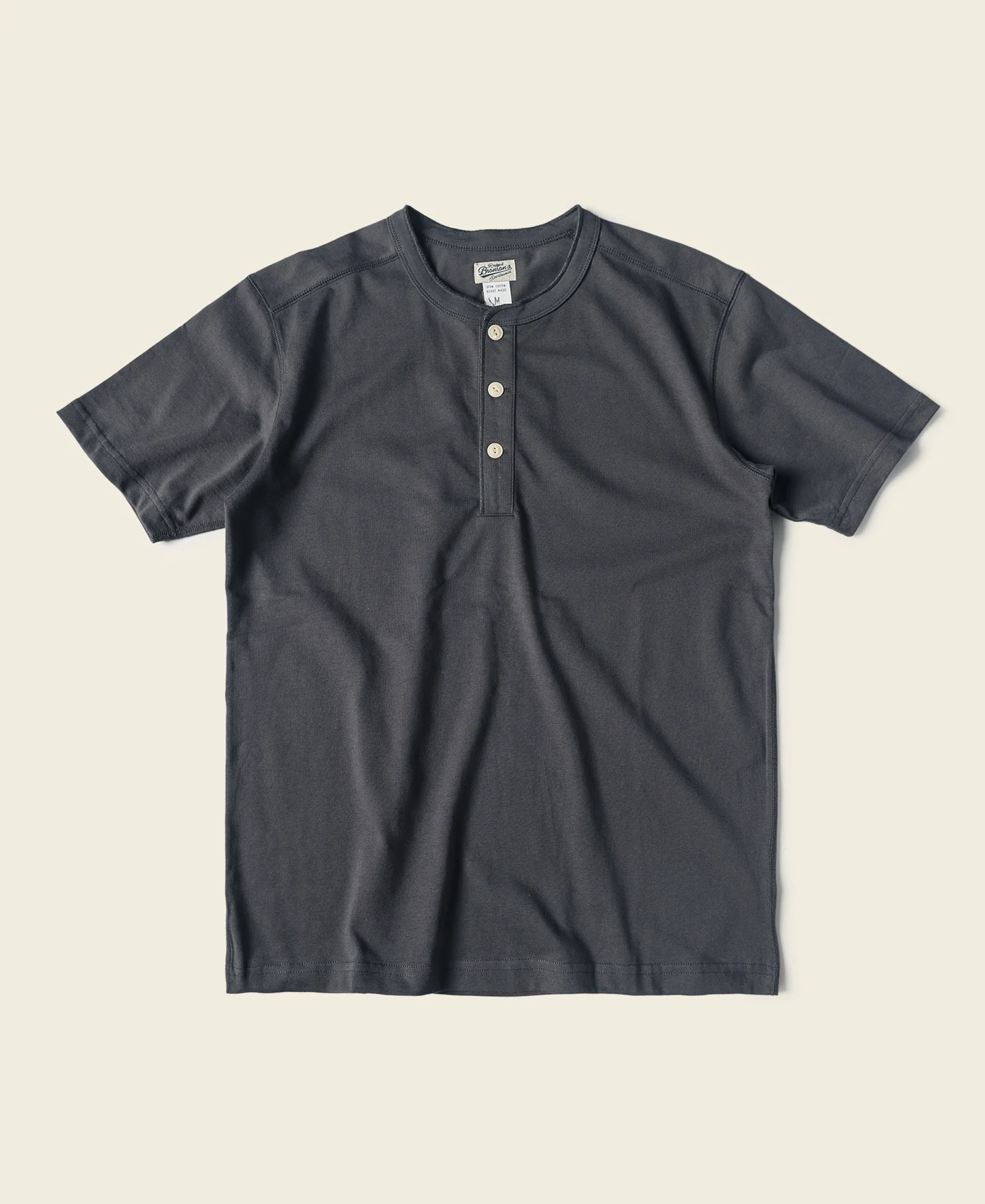 430-10.6-oz-cotton-short-sleeve-henley-t-shirt-dark-gray-1.webp 10.6 oz Cotton Short Sleeve Henley T-Shirt - Dark Gray