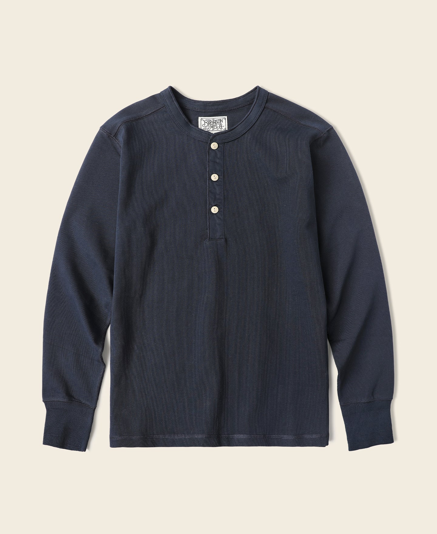 718-vintage-long-sleeve-henley-shirt-navy-1.jpg Vintage Long Sleeve Henley Shirt - Navy