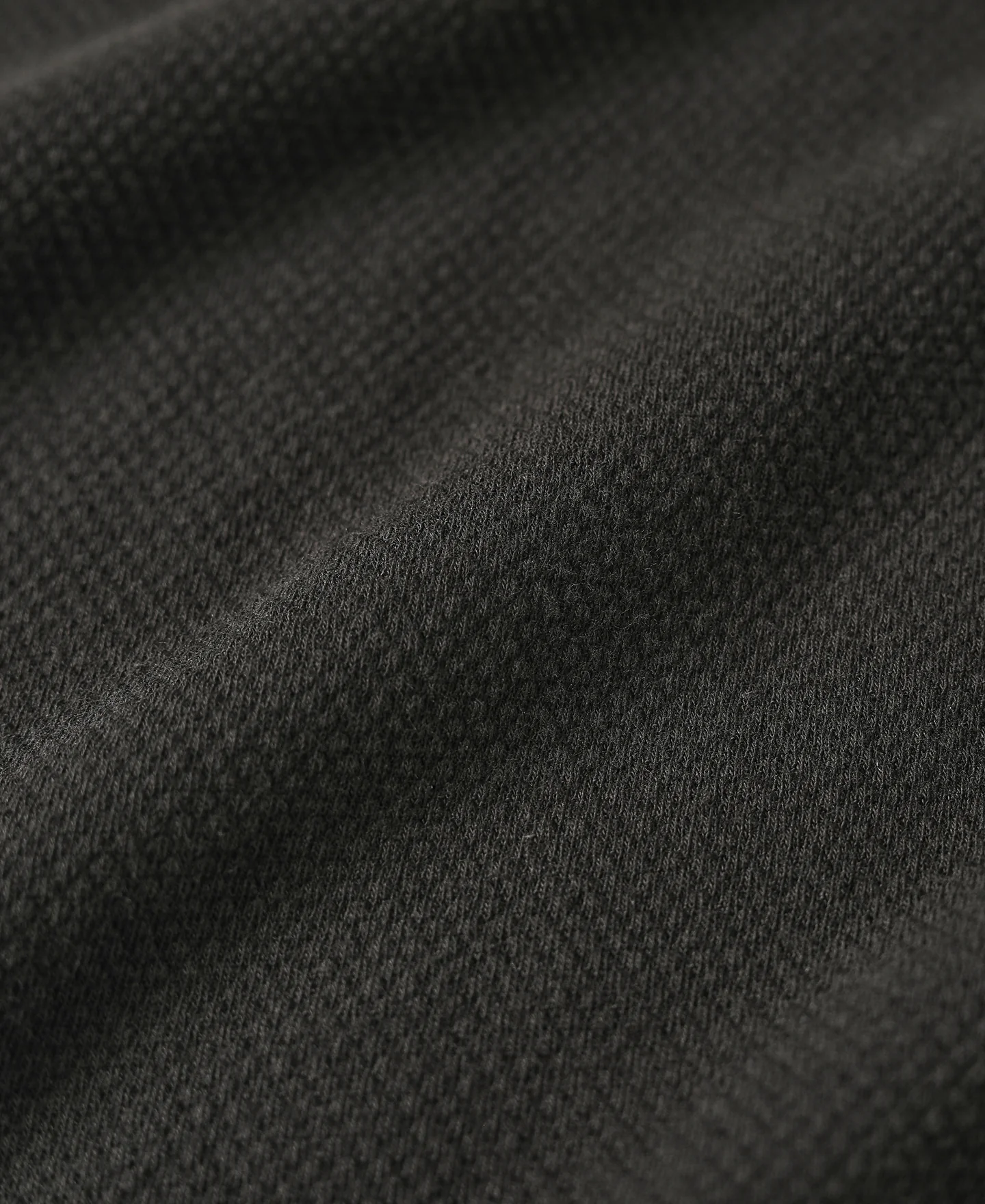 Waffle Knit Pocket T-Shirt - Black