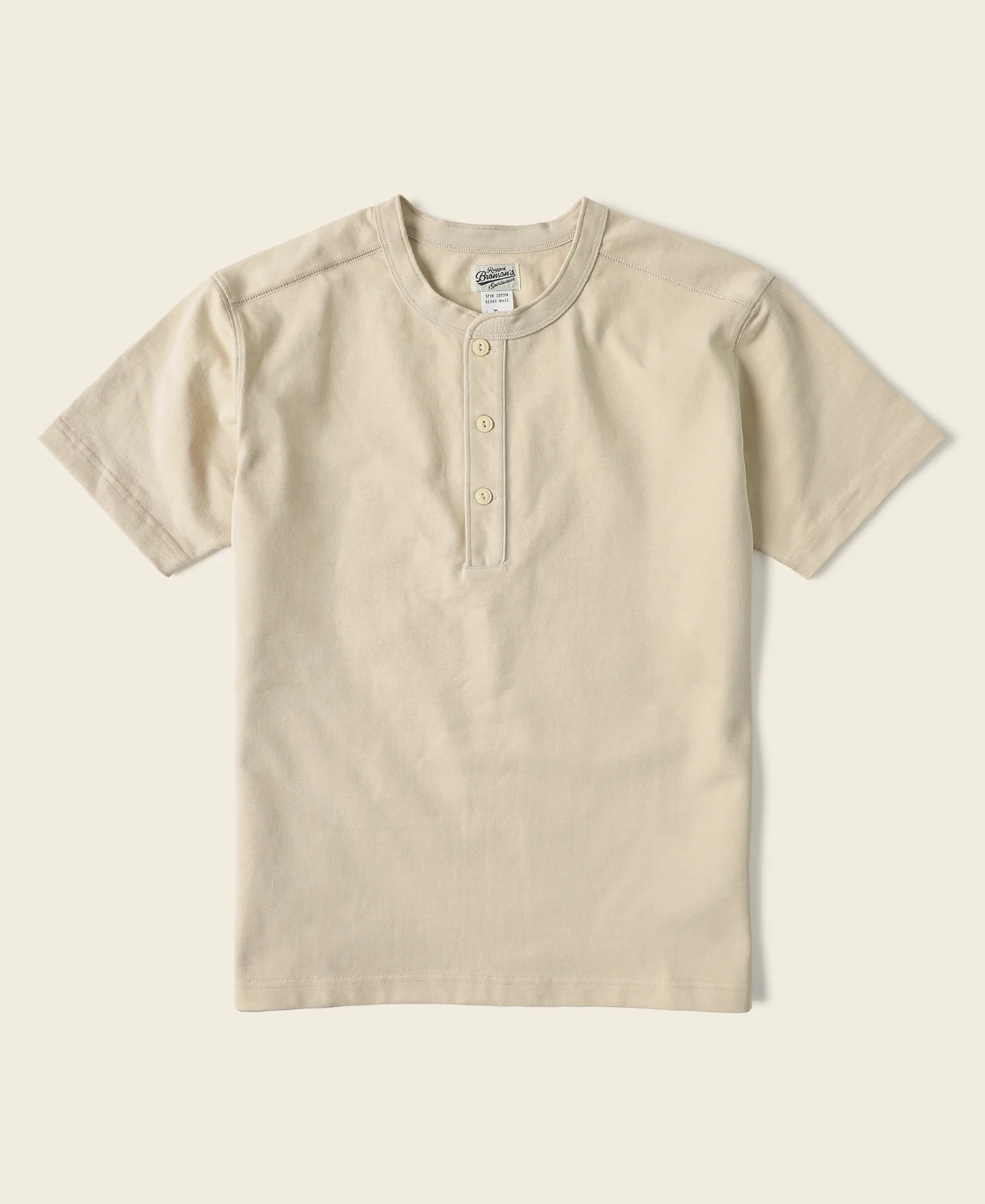 784-10.6-oz-cotton-short-sleeve-henley-t-shirt-apricot-1.webp 10.6 oz Cotton Short Sleeve Henley T-Shirt - Apricot
