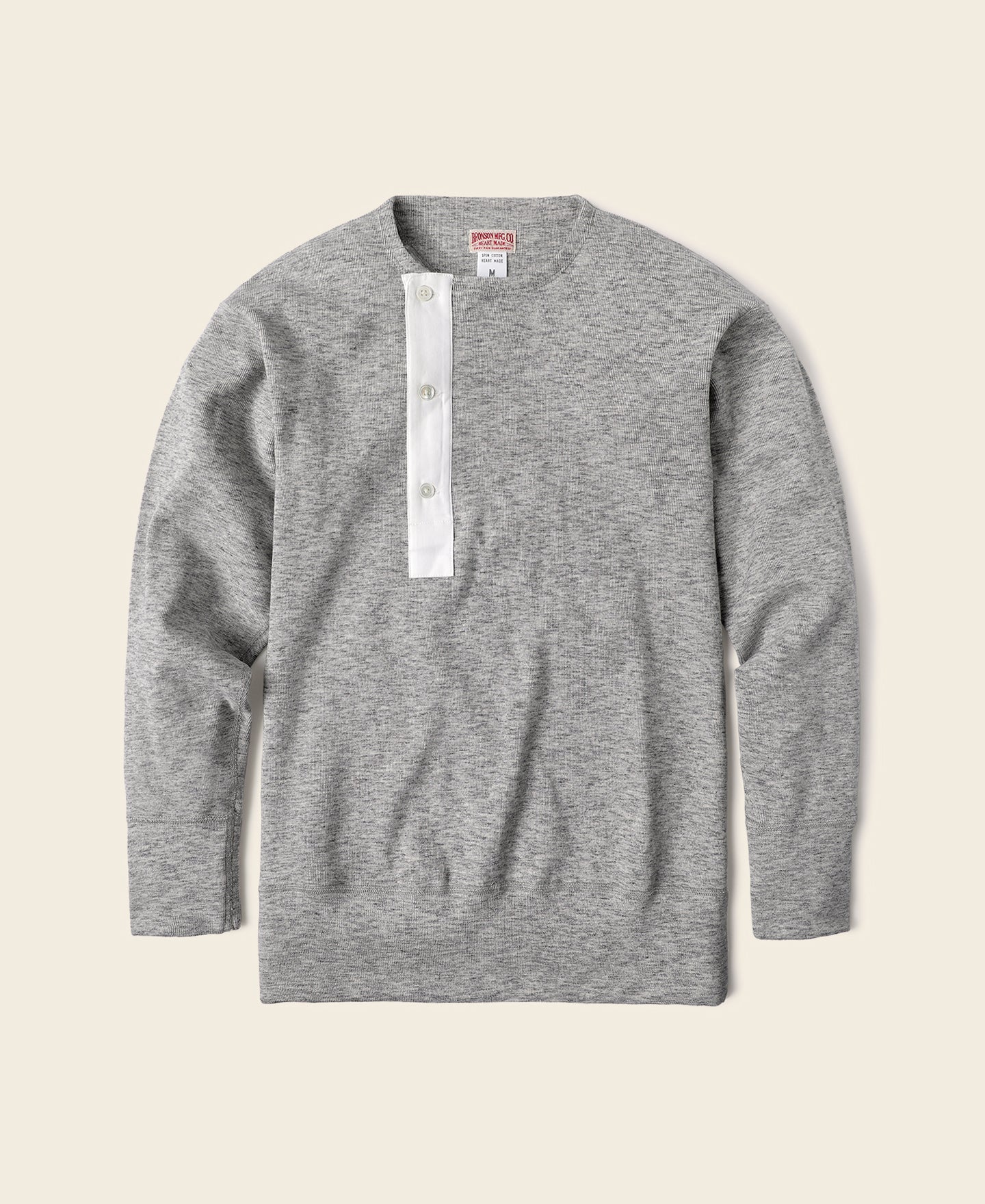971-14-oz-side-closing-henley-shirt-gray-1.jpg 14 oz Side Closing Henley Shirt - Gray