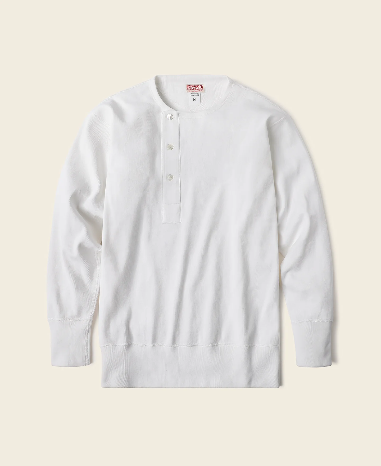 977-14-oz-side-closing-henley-shirt-white-1.webp 14 oz Side Closing Henley Shirt - White